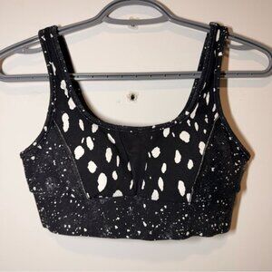 MICHI Monochrome Speckled Padded Sports Bra size S